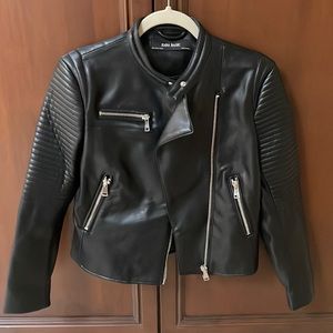 Zara faux leather Moto jacket, black, size M